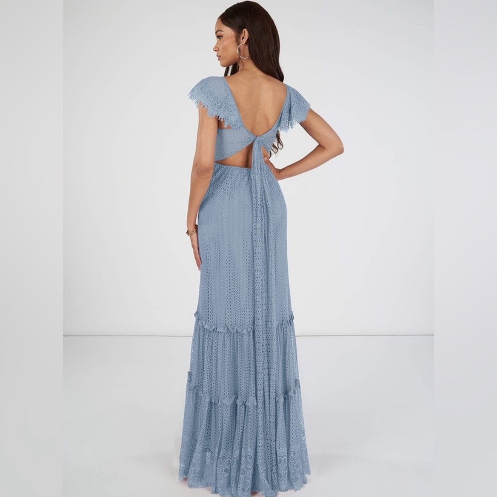 Azazie Bora Bora Dusty Blue Dress - Picture 2 of 4